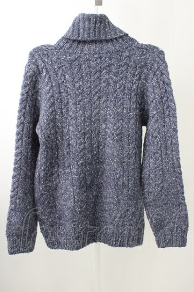 画像2: BUFFALO BOBS / ケーブル編みタートルネックニット 2-3 ブルー T-25-11-05-006-BU-to-YM-ZT (2)