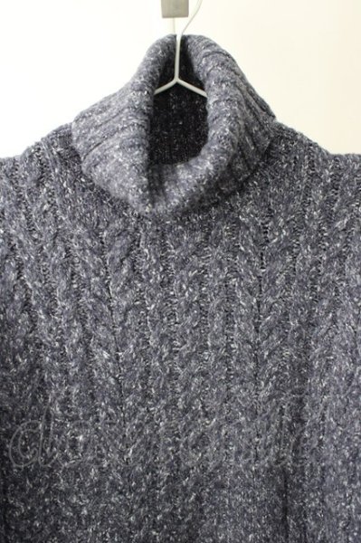 画像3: BUFFALO BOBS / ケーブル編みタートルネックニット 2-3 ブルー T-25-11-05-006-BU-to-YM-ZT (3)