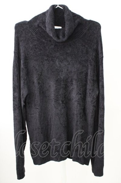 画像1: Zero by TORNADO MART / モールヤーンタートルネックニット LL ブラック T-25-11-05-007-Ze-to-YM-ZT (1)