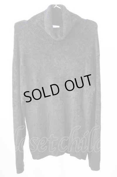 画像1: Zero by TORNADO MART / モールヤーンタートルネックニット LL ブラック T-25-11-05-007-Ze-to-YM-ZT056 (1)