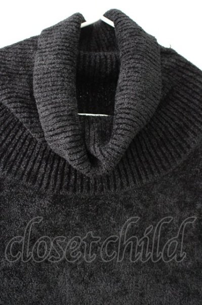 画像3: Zero by TORNADO MART / モールヤーンタートルネックニット LL ブラック T-25-11-05-007-Ze-to-YM-ZT (3)