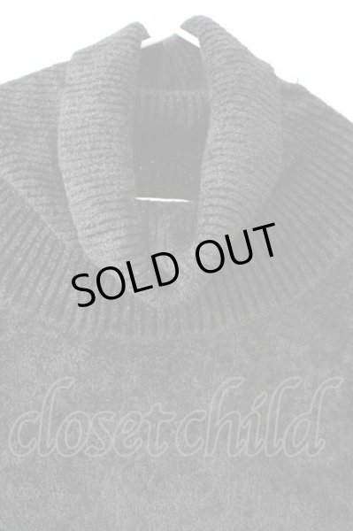 画像3: Zero by TORNADO MART / モールヤーンタートルネックニット LL ブラック T-25-11-05-007-Ze-to-YM-ZT056 (3)