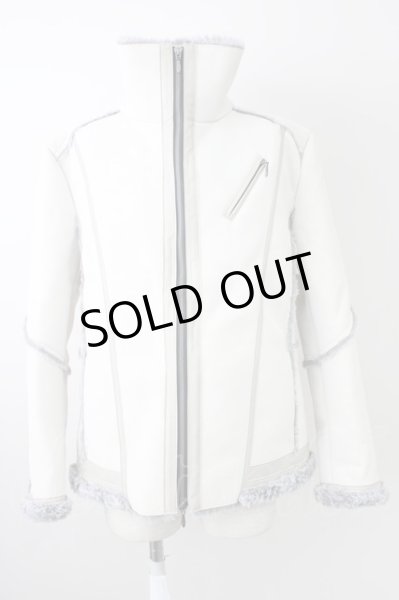 画像1: TORNADO MART / マイクロファーボンディングブルゾン LL ホワイト T-25-11-05-009-TO-ou-YM-ZT (1)