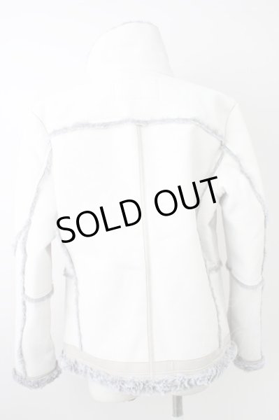 画像2: TORNADO MART / マイクロファーボンディングブルゾン LL ホワイト T-25-11-05-009-TO-ou-YM-ZT (2)