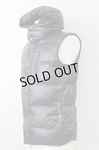 画像3: GOSTAR DE FUGA / フーデッドダウンベスト 44 ブラック T-25-11-05-010-GO-to-YM-ZT (3)