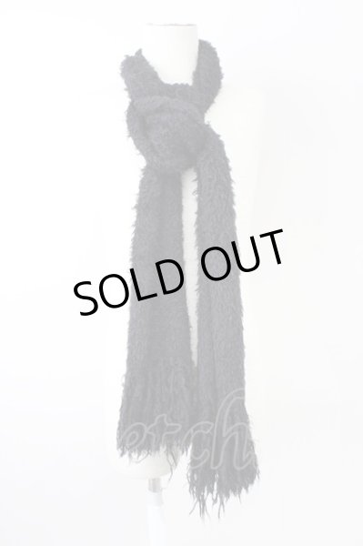 画像1: CIVARIZE / フェザーヤーンマフラー  ブラック T-25-11-05-014-CI-0-YM-ZT (1)