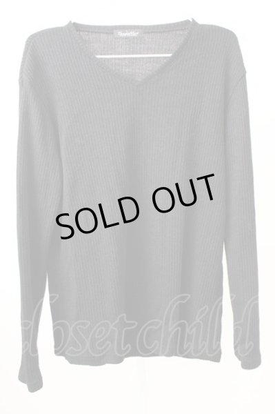 画像1: TORNADO MART / バルフィーリブVネックカットソー LL ブラック T-25-11-05-003-TO-to-YM-ZT053 (1)