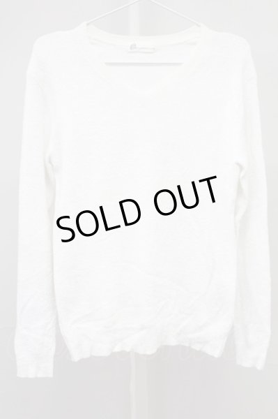 画像1: Zero by TORNADO MART / モールヤーンVネックニット M ホワイト T-25-11-06-001-Ze-to-YM-ZT218 (1)