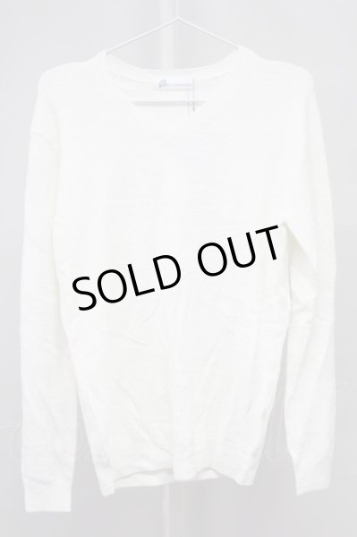 画像1: Zero by TORNADO MART / モールヤーンVネックニット M ホワイト T-25-11-06-003-Ze-to-YM-ZT218 (1)