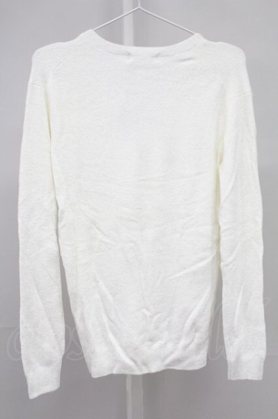 画像2: Zero by TORNADO MART / モールヤーンVネックニット M ホワイト T-25-11-06-003-Ze-to-YM-ZT (2)