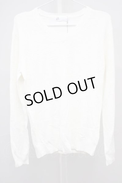 画像1: Zero by TORNADO MART / モールヤーンVネックニット M ホワイト T-25-11-06-004-Ze-to-YM-ZT218 (1)