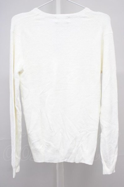 画像2: Zero by TORNADO MART / モールヤーンVネックニット M ホワイト T-25-11-06-004-Ze-to-YM-ZT (2)