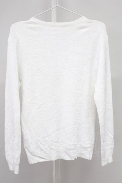 画像2: Zero by TORNADO MART / モールヤーンVネックニット M ホワイト T-25-11-06-001-Ze-to-YM-ZT (2)