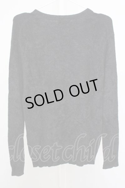 画像2: Zero by TORNADO MART / モールヤーンVネックニット M ブラック T-25-11-06-005-Ze-to-YM-ZT218 (2)