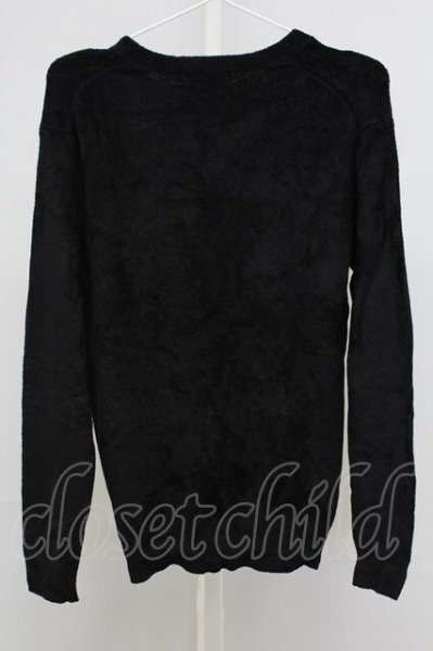 画像2: Zero by TORNADO MART / モールヤーンVネックニット M ブラック T-25-11-06-007-Ze-to-YM-ZT (2)