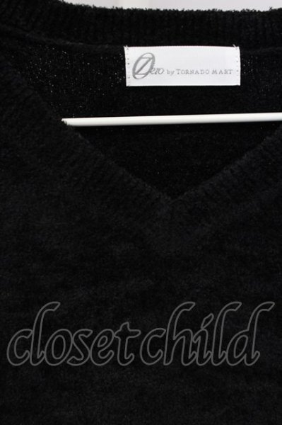 画像3: Zero by TORNADO MART / モールヤーンVネックニット M ブラック T-25-11-06-007-Ze-to-YM-ZT (3)