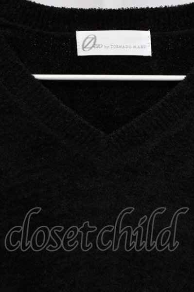 画像3: Zero by TORNADO MART / モールヤーンVネックニット M ブラック T-25-11-06-008-Ze-to-YM-ZT (3)