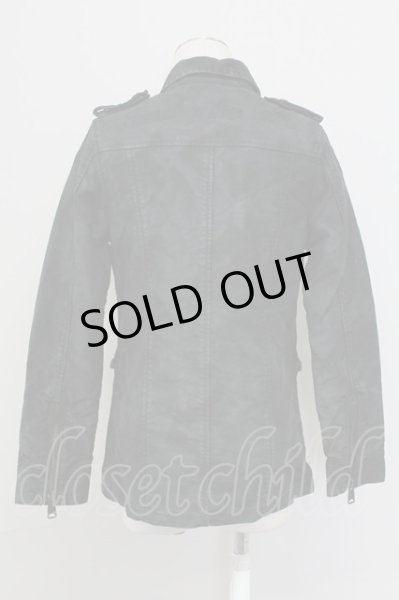 画像2: FUGA / ムラ染めミリタリージャケット 46 ブラック T-25-11-06-010-FU-ou-YM-ZT (2)