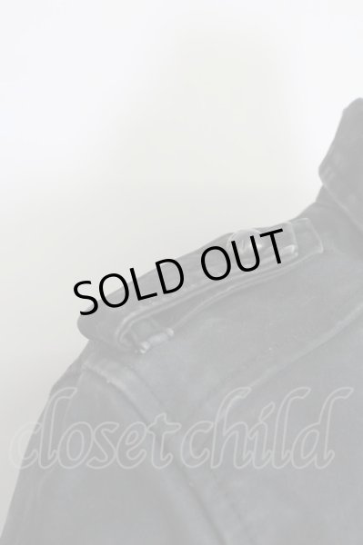 画像4: FUGA / ムラ染めミリタリージャケット 46 ブラック T-25-11-06-010-FU-ou-YM-ZT (4)