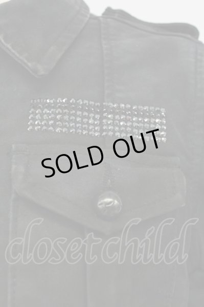 画像5: FUGA / ムラ染めミリタリージャケット 46 ブラック T-25-11-06-010-FU-ou-YM-ZT (5)