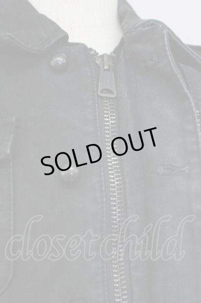 画像11: FUGA / ムラ染めミリタリージャケット 46 ブラック T-25-11-06-010-FU-ou-YM-ZT (11)