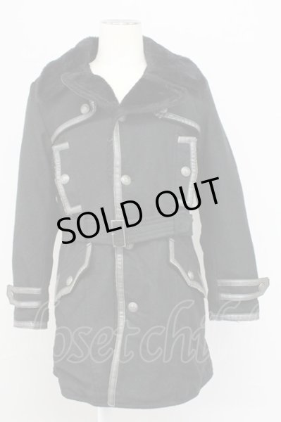 画像1: TORNADO MART / 裏ボアパイピングコート M ブラック T-25-11-06-011-TO-ou-YM-ZT-M100 (1)