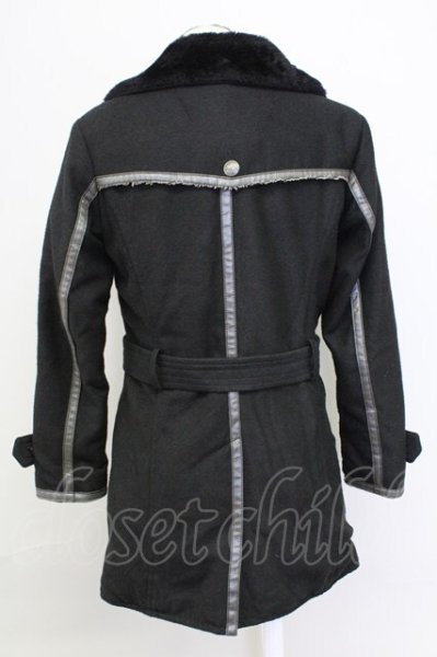 画像2: TORNADO MART / 裏ボアパイピングコート M ブラック T-25-11-06-011-TO-ou-YM-ZT (2)