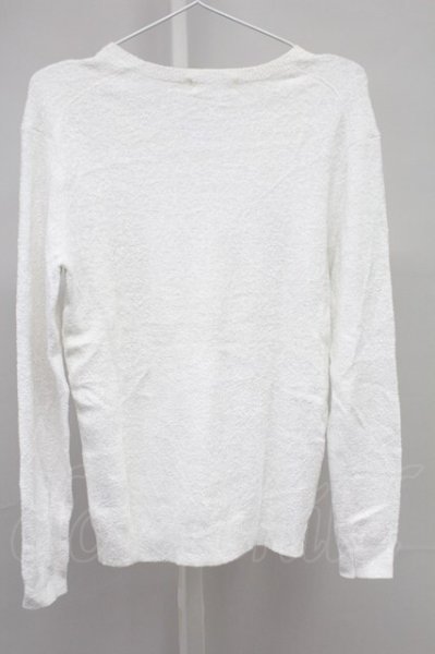 画像2: Zero by TORNADO MART / モールヤーンVネックニット M ホワイト T-25-11-06-002-Ze-to-YM-ZT (2)