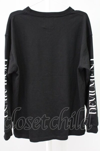 画像2: Moonage Devilment / PRINT PULLOVER カットソー 46 ブラック T-25-11-10-019-Mo-to-YM-ZT (2)