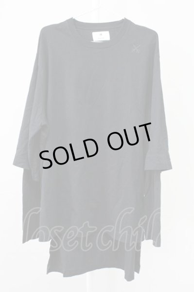 画像1: Moonage Devilment / レイヤードスリーブオーバーカットソー 44 ブラック T-25-11-10-020-Mo-to-YM-ZT101 (1)