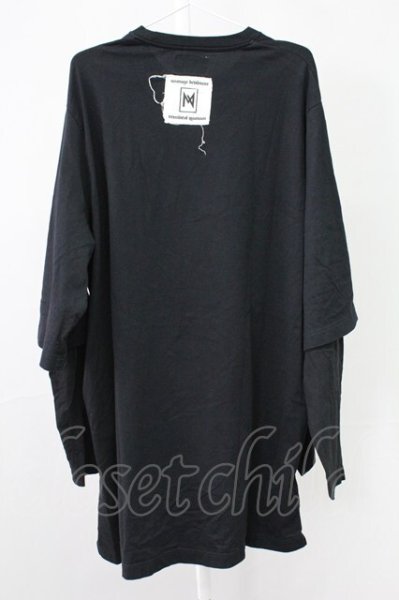 画像2: Moonage Devilment / レイヤードスリーブオーバーカットソー 44 ブラック T-25-11-10-020-Mo-to-YM-ZT (2)