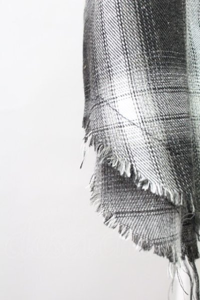 画像5: Moonage Devilment / カットオフルーズチェックネルシャツ  ブラック T-25-11-10-021-Mo-sh-YM-ZT (5)