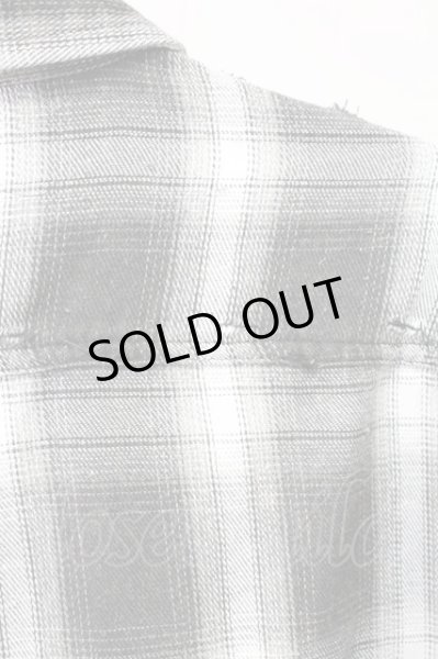 画像6: Moonage Devilment / カットオフルーズチェックネルシャツ  ブラック T-25-11-10-021-Mo-sh-YM-ZT101 (6)