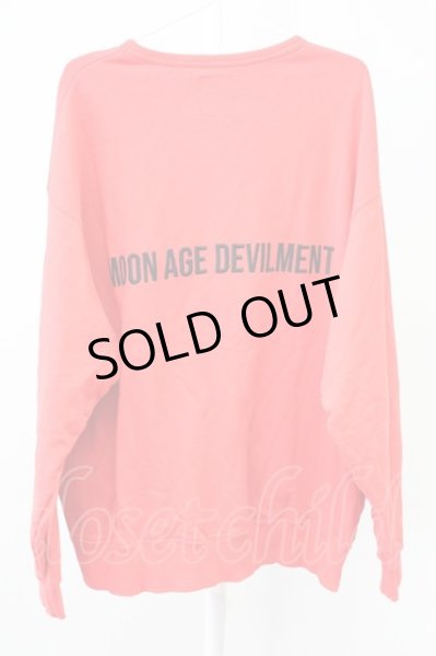 画像2: Moonage Devilment / Embroidery Pull Over トレーナー 46 レッド T-25-11-10-024-Mo-to-YM-ZT (2)