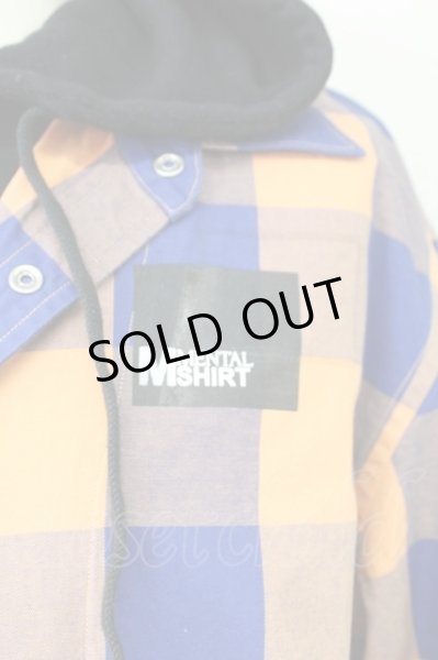 画像4: MENTAL / フードチェックシャツ  オレンジ T-25-11-10-025-ME-sh-YM-ZT (4)