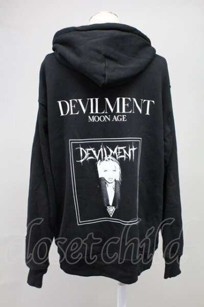画像2: Moonage Devilment / B/PRINT パーカー 44 ブラック T-25-11-10-031-Mo-to-YM-ZT (2)