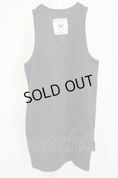 画像2: Moonage Devilment / コットンオーバーロングテールタンクトップ F ユーズドブラック T-25-11-10-001-Mo-ts-YM-ZT102 (2)