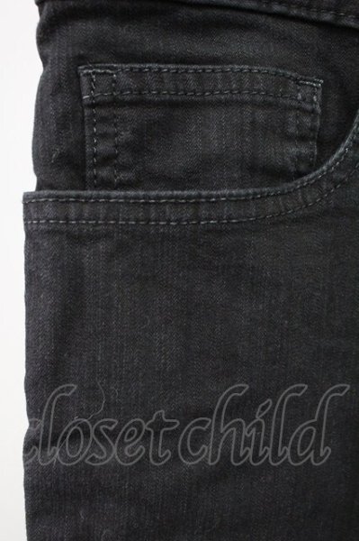 画像5: Moonage Devilment / サイドZIPスキニーデニムパンツ 02 ブラック T-25-11-10-036-Mo-pa-YM-ZT (5)