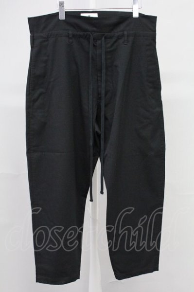 画像1: Moonage Devilment / ウールポリハイウエストイージーワイドスラックス F ブラック T-25-11-10-037-Mo-pa-YM-ZT (1)