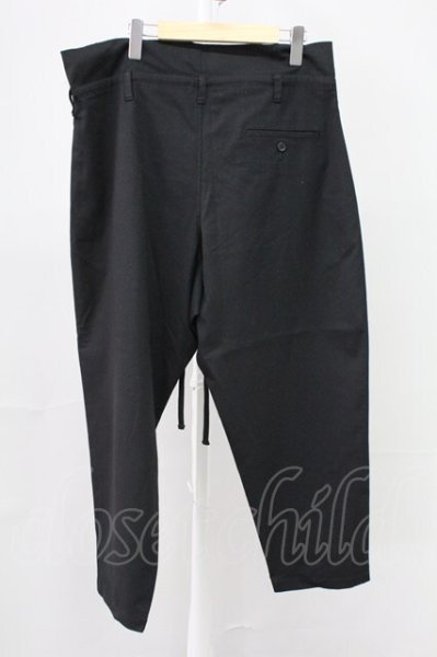 画像2: Moonage Devilment / ウールポリハイウエストイージーワイドスラックス F ブラック T-25-11-10-037-Mo-pa-YM-ZT (2)