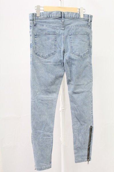 画像2: Moonage Devilment / サイドZIPスキニーデニムパンツ 02 インディゴ T-25-11-10-039-Mo-pa-YM-ZT (2)