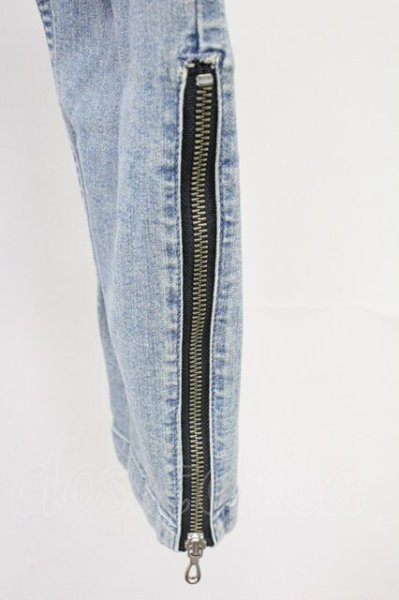 画像4: Moonage Devilment / サイドZIPスキニーデニムパンツ 02 インディゴ T-25-11-10-039-Mo-pa-YM-ZT (4)