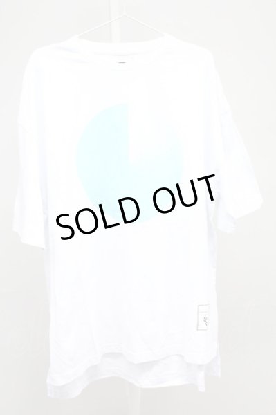 画像1: Moonage Devilment / F/PRINT OVER Tシャツ 46 ホワイトｘサックス T-25-11-10-006-Mo-ts-YM-ZT (1)