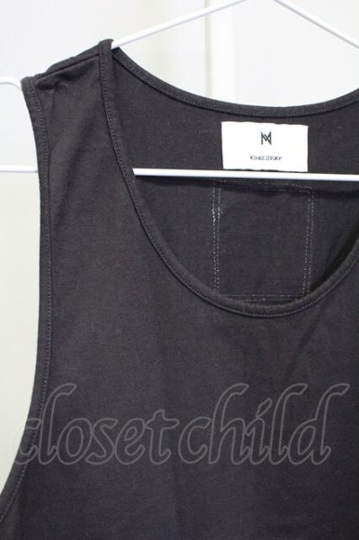 画像3: Moonage Devilment / コットンオーバーロングテールタンクトップ F ユーズドブラック T-25-11-10-001-Mo-ts-YM-ZT (3)