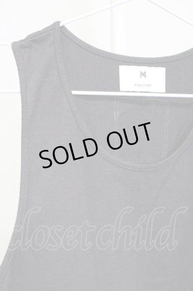 画像3: Moonage Devilment / コットンオーバーロングテールタンクトップ F ユーズドブラック T-25-11-10-001-Mo-ts-YM-ZT102 (3)