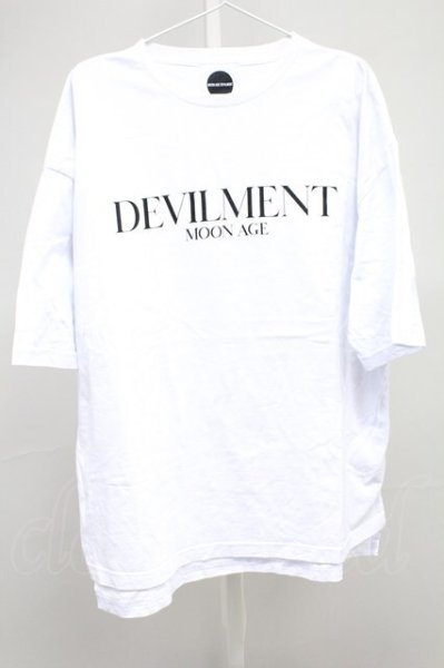 画像1: Moonage Devilment / F/PRINT OVER Tシャツ 46 ホワイト T-25-11-10-007-Mo-ts-YM-ZT (1)