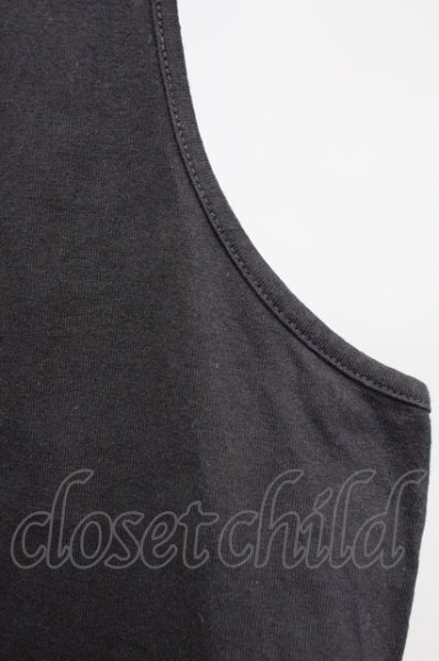 画像5: Moonage Devilment / コットンオーバーロングテールタンクトップ F ユーズドブラック T-25-11-10-001-Mo-ts-YM-ZT (5)