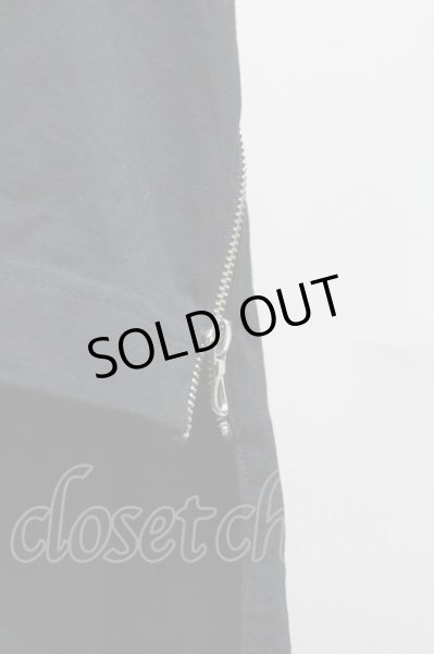 画像5: Moonage Devilment / コットンZIPオーバー Tシャツ 44 ブラック T-25-11-10-011-Mo-ts-YM-ZT (5)