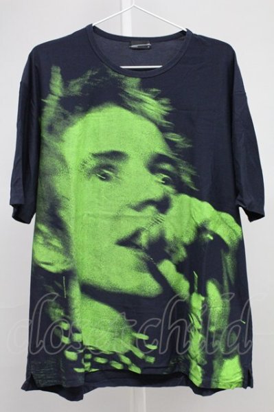 画像1: LAD MUSICIAN / フォトプリントTシャツ　ジョニー・ロットン 44 ブラックxグリーン T-25-11-10-012-LA-ts-YM-ZT (1)
