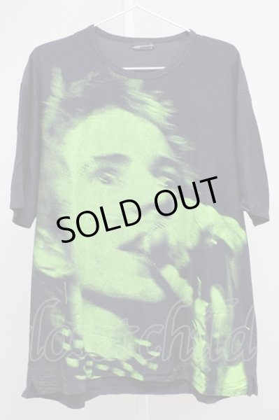 画像1: LAD MUSICIAN / フォトプリントTシャツ　ジョニー・ロットン 44 ブラックxグリーン T-25-11-10-012-LA-ts-YM-ZT101 (1)